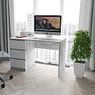 Стіл письмовий однотумбовий із 3 висувними шухлядами Робочий стіл 120 см Столи комп’ютерні для дому з ДСП, фото 3