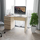 Стіл письмовий однотумбовий із 3 висувними шухлядами Робочий стіл 120 см Столи комп’ютерні для дому з ДСП, фото 7