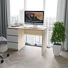 Стіл письмовий однотумбовий із 3 висувними шухлядами Робочий стіл 120 см Столи комп’ютерні для дому з ДСП, фото 8