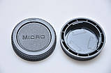 Задня кришка об'єктива + заглушка байонету micro 4/3 Olympus m43 mft, фото 3
