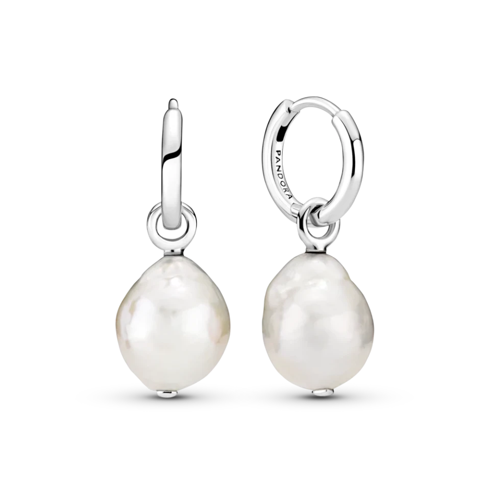 Срібні сережки Pandora із культивованими прісноводними перлинами 299426C01, фото 1