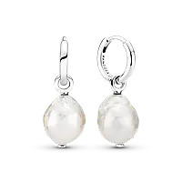 Срібні сережки Pandora із культивованими прісноводними перлинами 299426C01
