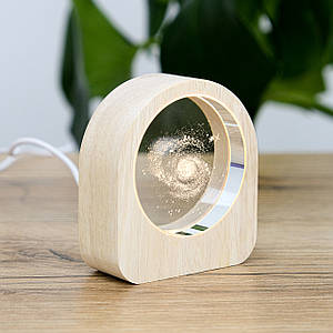 3D Нічник лазерна кришталева Галактика з LED Підсвічуванням та USB 7.5*8.5*3 см Гранд Презент MH-TF0259-1-8D