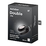 Смарт-вібратор для пар Satisfyer Double Joy Black із широким кліторальним стимулятором - SO3898, фото 7