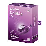 Смарт-вібратор для пар Satisfyer Double Joy Violet із широким кліторальним стимулятором - SO3899, фото 7