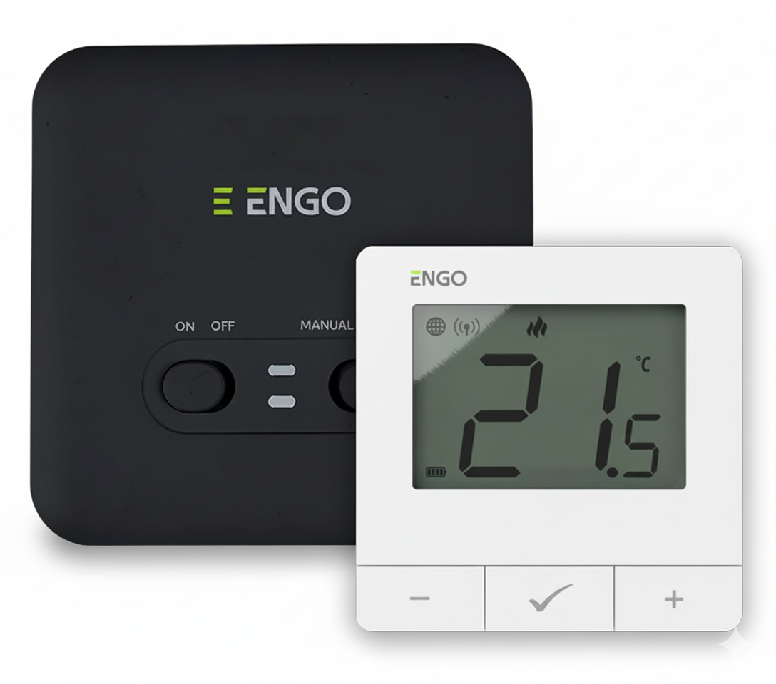 ENGO E20i-W — інтернет-терморегулятор бездротовий з Wi-Fi (термостат + приймач), 868 MHz + Wi-Fi 2.4 GHz, фото 1