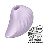 Вакуумний кліторальний стимулятор із вібрацією Satisfyer Pearl Diver Violet - SO6078, фото 5