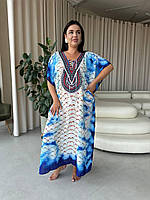 Туніка для відпочинку універсального розміру L-6XL легка тонка довжина 130 см об'єм грудей 160 см