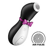 Вакуумний кліторальний стимулятор Satisfyer Penguin, Черный/белый - SO1641, фото 4