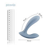 Смарт-вібратор в трусики Svakom Erica Dusty Blue, дуже гнучкий, 2 мотори - SO8978, фото 3