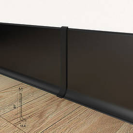 З'єднувач на алюмінієвий плінтус 60 мм, ( чорний )