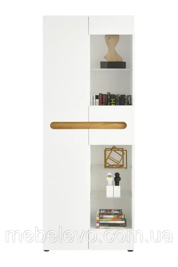 Вітрина Б'янко 2ДСк 1850х800х400мм білий глянець Світ Меблів