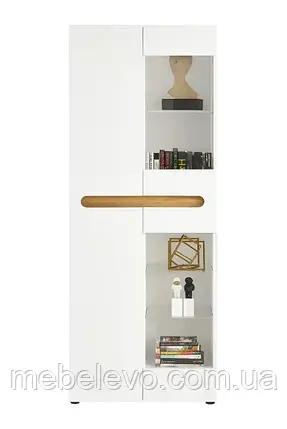 Вітрина Б'янко 2ДСк 1850х800х400мм білий глянець Світ Меблів, фото 1