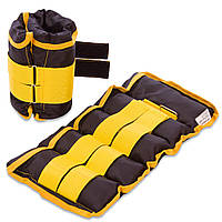 Обважнювачі-манжети SP-Planeta TA-5387-5 2x2,5 кг жовті з регульованою вагою для рук і ніг