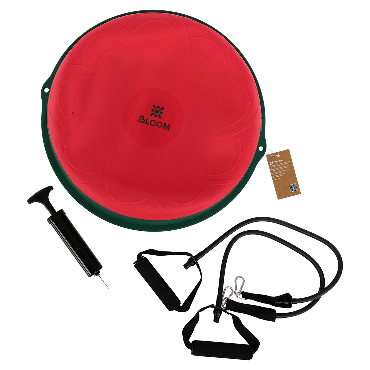 Балансувальна платформа "BOSU" LB7052 з еспандерами., фото 1