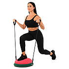 Балансувальна платформа "BOSU" LB7052 з еспандерами., фото 4