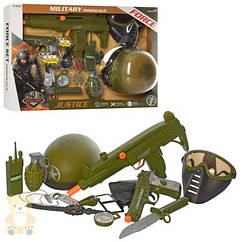 Ігровий військовий набір 34320 автомат із пістолетом маска каска та аксесуари