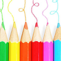 Модульна картина «Веселі кольорові олівці» Яскравий декор для дитячої кімнати 130х60 см габарит (104х30 кожен модуль), фото 5