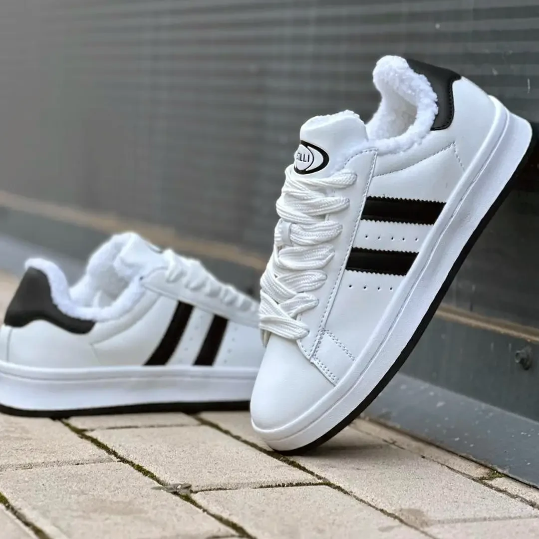 Чоловічі зимові кросівки Stilli чорно-білі (HB680-7), фото 1