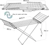 Сушка для одягу електрична Rainberg EA-0149 Електричні сушарки для білизни Сушка для речей електро, фото 5