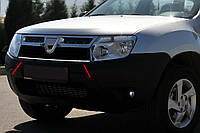 Накладка на решетку радиатора 2008-2014 (нерж. сталь) для Dacia Duster