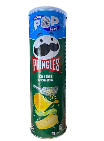 Чіпси Pringles Cheese & Onion 165 г сир-цибуля, фото 1