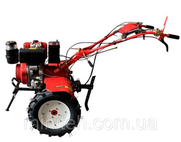 Культиватор дизельний Forte 1350Е NEW (9 к.с., колеса 12", ручний старт, червоний), фото 1