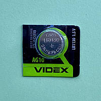 Батарейка 1.5V AG10 VIDEX (G10, V10GA, LR1130, LR54) Alkaline