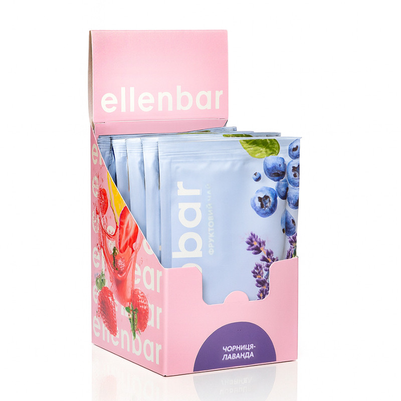 Ellenbar Концентрат-Лимонад-Чай Шоубокс чорниця-лаванда 50г, фото 1