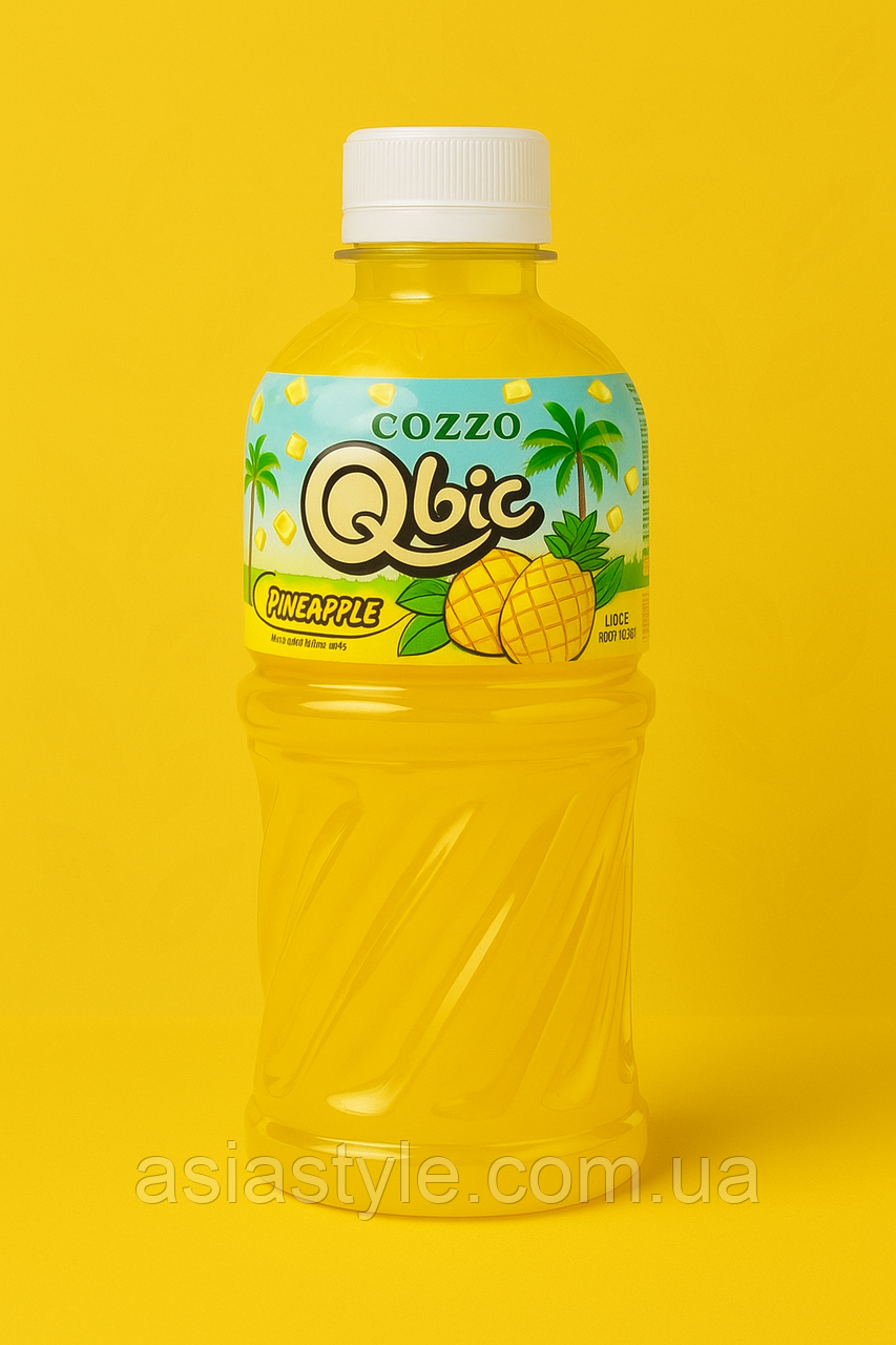 Напій ананасовий з м’якоттю Cozzo Qbic Pineapple Drink | Cozzo Qbic Pineapple Juice Drink | Cozzo | 350 мл, ЧАФ, фото 1