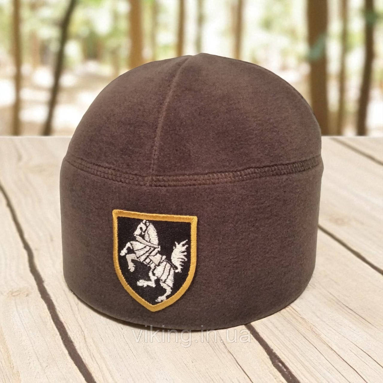 Шапка фліс 1 ОТБ (окрема танкова бригада) Хакі, фото 1