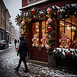 Великий Пряничний Чоловічок (50-160 см) — Декор для Новорічної Фотозони та Вітрин, фото 4