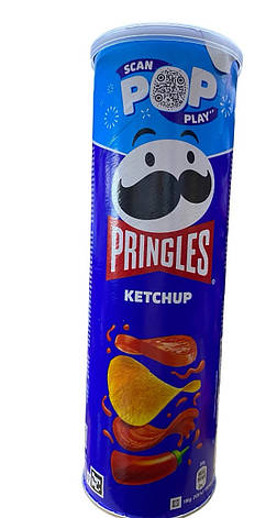 Чіпси Pringles Ketchup зі смаком кетчупу 165 г, фото 1