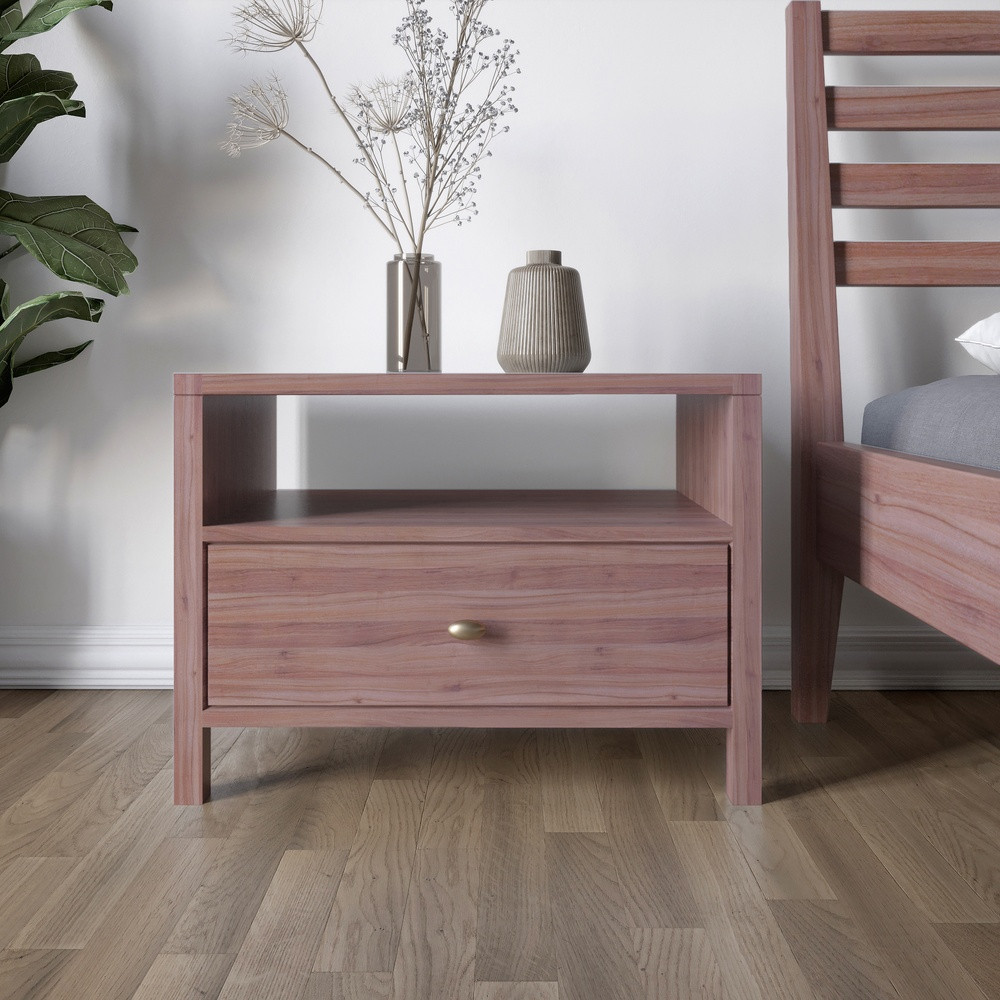 Тумба приліжкова з дерева Mebigrand Детройт 60х44х40 см Горіх лісовий (MBG-21390), фото 1