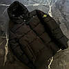 Чоловіча утеплена куртка Stone Island Чоловіча зимова парка чорна, фото 4