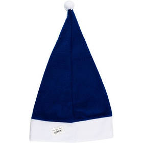 Шапка новорічна синя, фліс