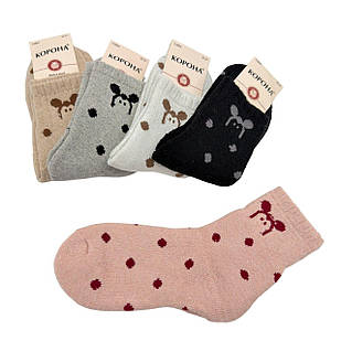 Шкарпетки дитячі підліткові Корона з візерунком у горох та милим малюнком 10 пар у наборі для щоденного використання 9–12 років