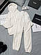 Тепла зимова жіноча модна махрова піжама кофта та штани костюм на подарунок домашній комплект для сну плюш двосторонній, фото 5