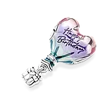 Срібна намистина Pandora «Повітряна куля та привітання з днем народження» 791501C01, фото 3