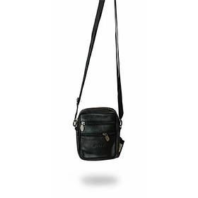 Сумка чоловіча шкіряна 15*16см чорна 257702