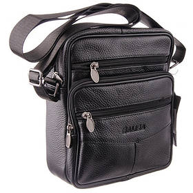 Сумка чоловіча шкіряна 18*21см  чорна 251905