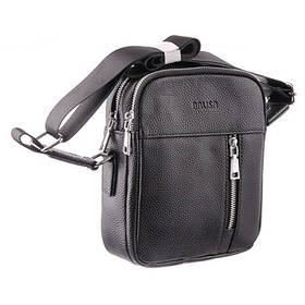 Сумка чоловіча шкіряна 19*25см чорна, коричнева 954