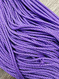 Шнур круглий поліпропілен 5мм фіолетовий моток 100м, фото 2