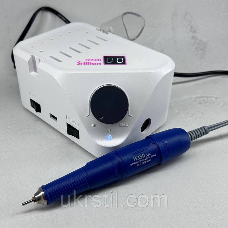Фрезер для манікюру та педикюру Saeshin Brillian B350D/H350, ручка синя, фото 1