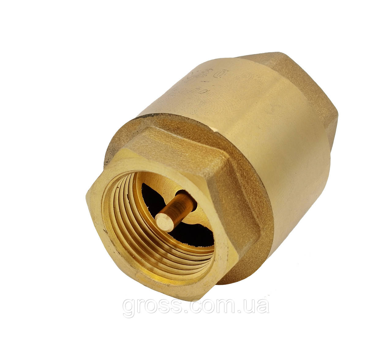 Клапан зворотний ГРОСС 15 1/2" з металевим штоком (латунь), фото 1