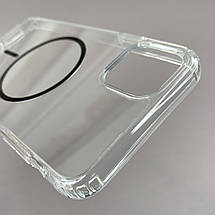 Чохол для iPhone 11 Pro Max прозорий чохол з чорним MagSafe на айфон 11 про макс w01k, фото 4