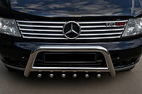 Хромированные накладки на решетку (10 частей, нержавейка) OmsaLine - Итальянская Нержавейка для Mercedes Vito