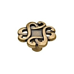 Ручка-кнопка RABESCO сучасна класика URB-24-32 антична бронза d = 30 мм, фото 1