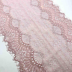 Мереживо шантильї "Вествуд"  еластичне кремове з візерунком 21 см.
