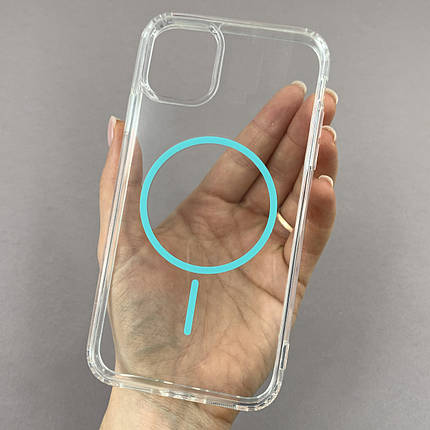 Чохол для iPhone 11 прозорий чохол із бірюзовим MagSafe на айфон 11 w01k, фото 1